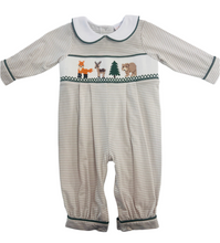 Load image into Gallery viewer, Forest Friends Smocked Romper