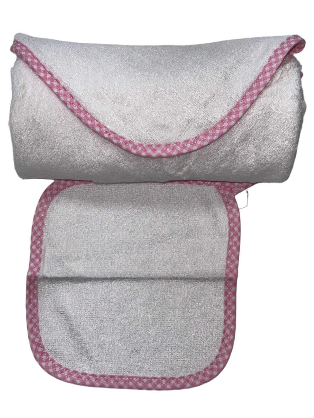 Hooded towel and wash cloth