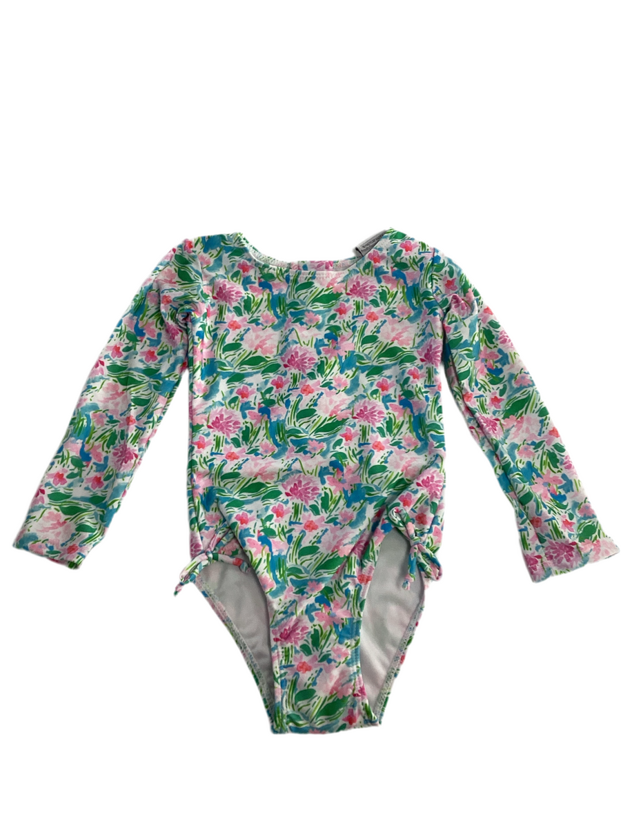 Lotus & Lilies Rash Guard Swimsuit – Cela Baby