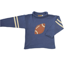 Load image into Gallery viewer, Slate Blue Roll Sweater-Football