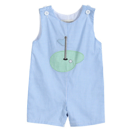 Jon Jon Blue Check Golf Applique