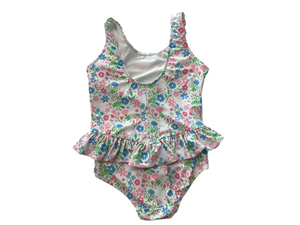 Flower Print Ruffle Swimsuit
