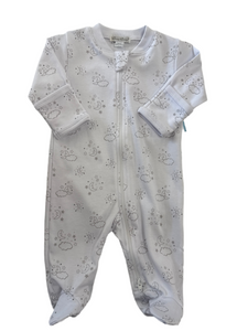 Kissy Kissy Moon and Stars Print Footie