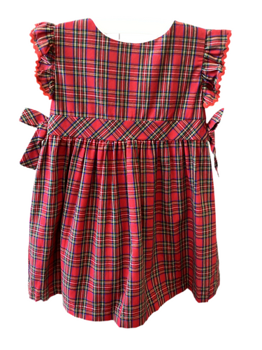 Girls Plaid Christmas Dress