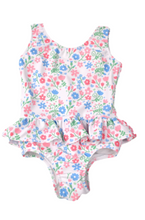 Load image into Gallery viewer, Flower Print Ruffle Swimsuit