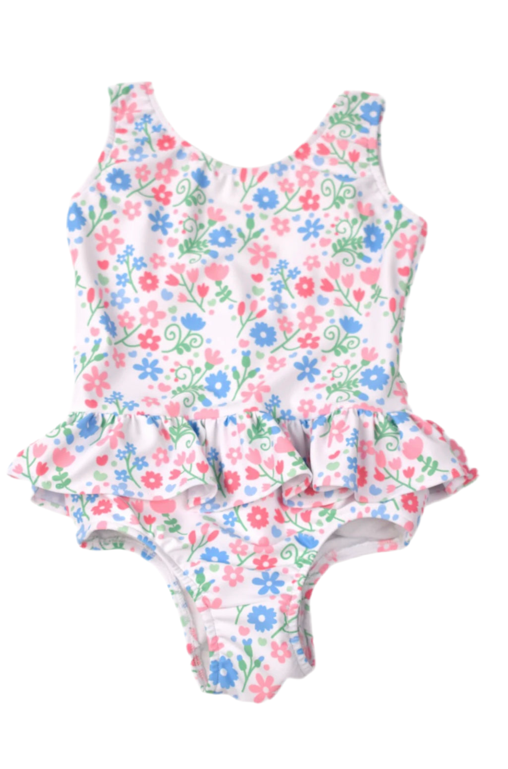 Flower Print Ruffle Swimsuit