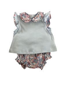 Girl’s Two Piece Floral Liberty Top & Floral Bloomers Set