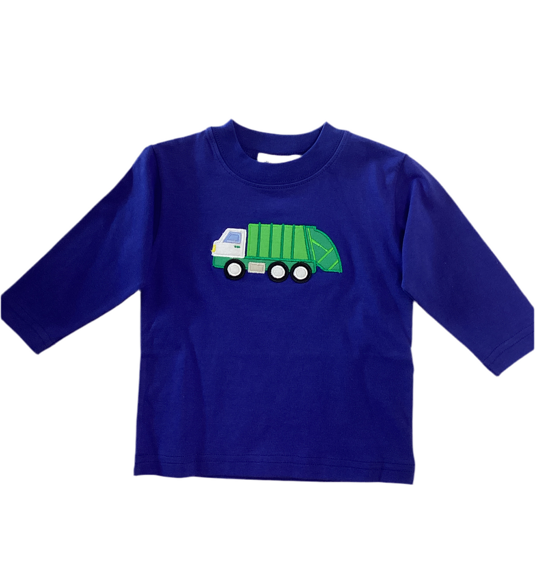Royal Blue Shirt with Garbage Truck