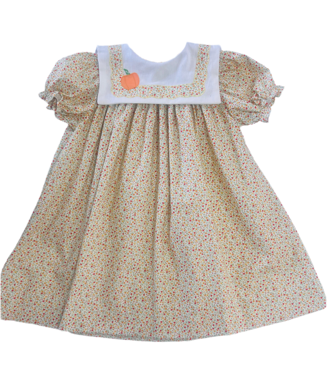 Funtasia Too’s Floral Float Dress-Pumpkin Collar