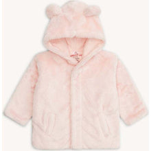 Load image into Gallery viewer, Pink Blossom Minky Magnetic Bear Jacket