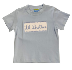 Light Blue Smocked Lil Brother Shirt