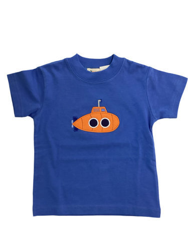Blue Tee Shirt with Submarine