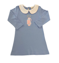 Load image into Gallery viewer, Girls Sky Blue Long Sleeve Dress-Golf Bag Appliqué