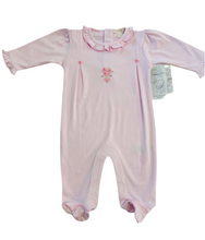 Load image into Gallery viewer, Premier Old English Roses Pink Hand Emb. Footie