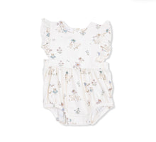 Load image into Gallery viewer, Angel Dear Flower Ducklings Ruffle Sleeve Sunsuit Bubble