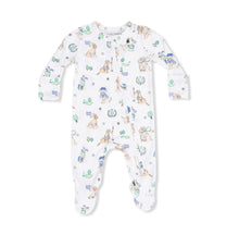 Load image into Gallery viewer, Angel Dear Country Club Dogs Neutral- 2 Way Zipper Pajama Footie-Golf &amp; Pickleball