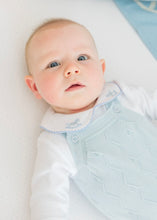 Load image into Gallery viewer, Little English’s Pointelle Knit Bubble-Light Blue