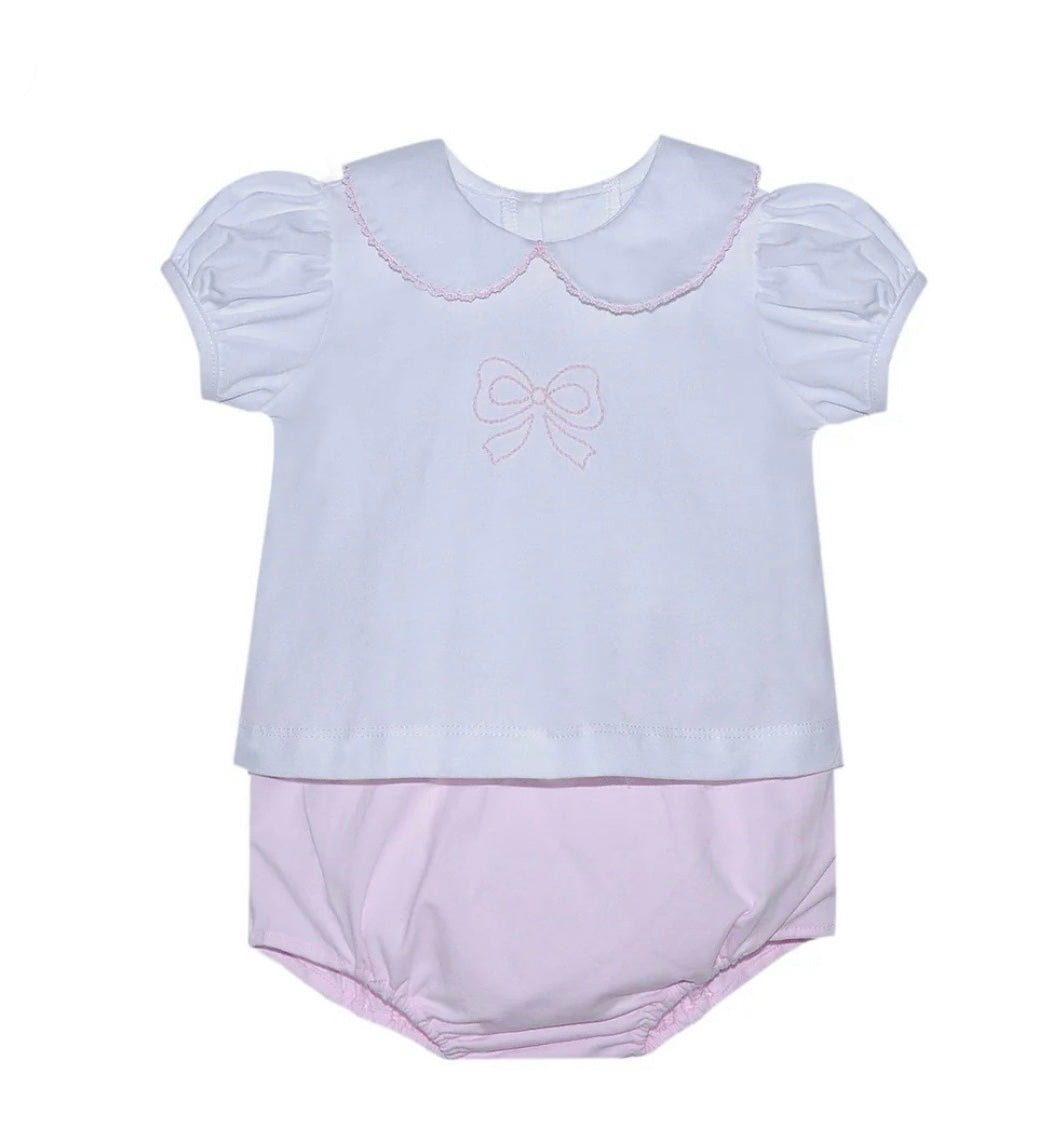 Baby Sen Bailey Bow Diaper Set