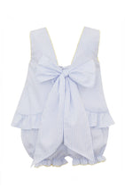 Load image into Gallery viewer, Girl’s Anavini Smocked Ducks Blue Bloomer Set