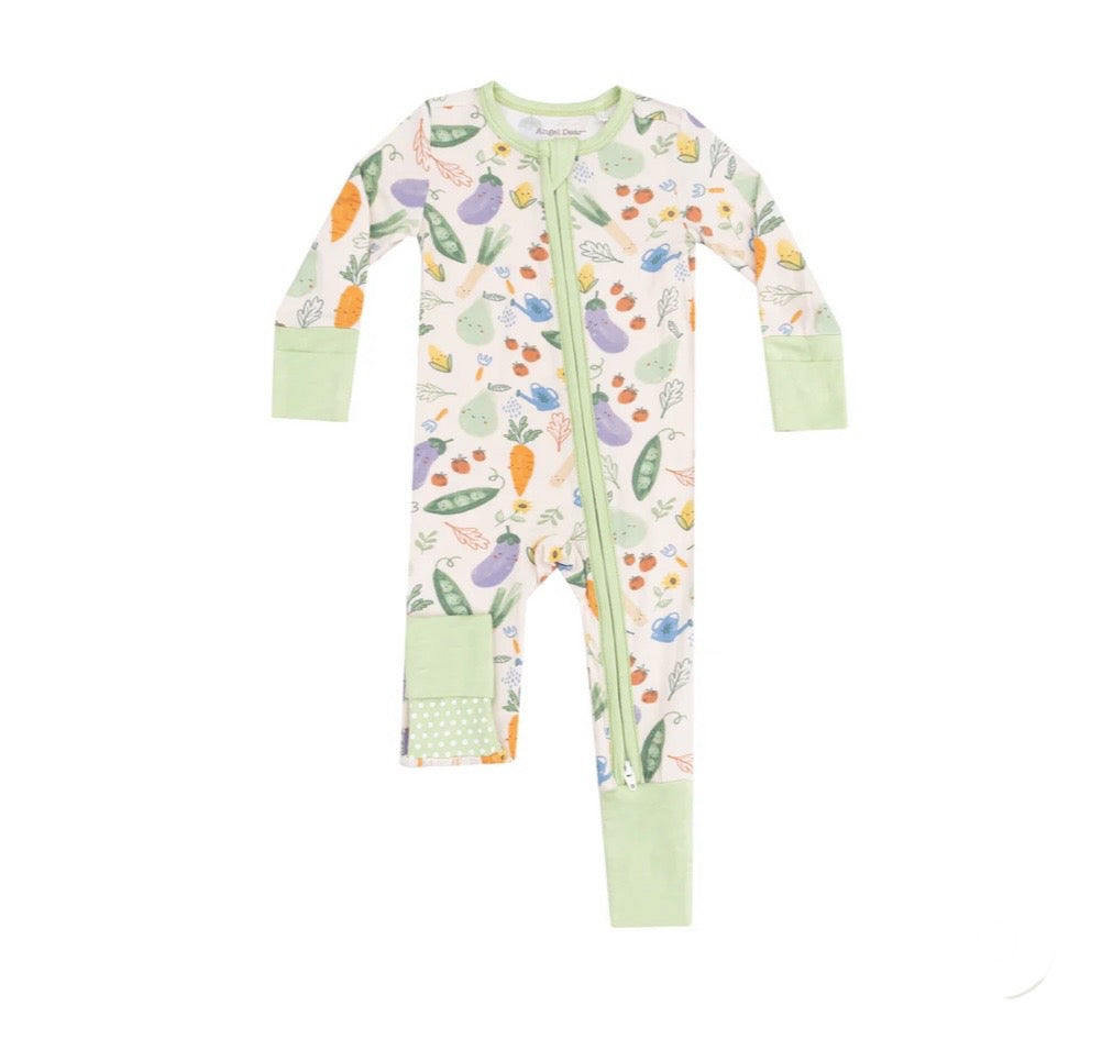 2 WAY ZIPPER ROMPER - VEGGIE PATCH