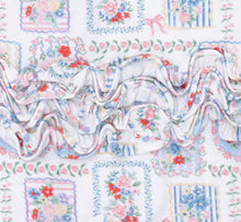 Load image into Gallery viewer, Angel Dear Juleps Floral Patchwork-2 Way Ruffle Back Zipper Pajama Footie