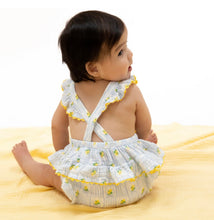 Load image into Gallery viewer, Angel Dear Lovely Lemons Ric Rac Ruffle Sunsuit Bubble