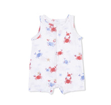 Load image into Gallery viewer, Angel Dear Crayon Crabs-Sleeveless Shortie Romper
