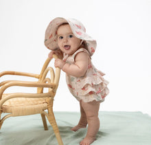 Load image into Gallery viewer, Angel Dear Flamingos-Ruffle Sunsuit Bubble