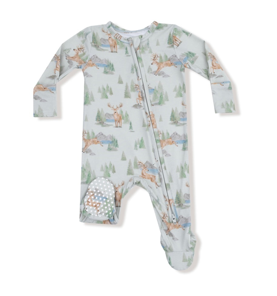 Buck Deer 2-Way Zipper Footie