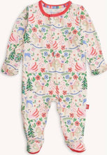 Load image into Gallery viewer, Sugar Plum Dreams Magnetic Footie Pajamas