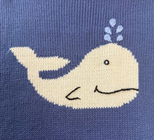 Load image into Gallery viewer, Steel Blue Roll Sweater-Whale