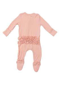 Light Pink Footie with Ruffle Butt