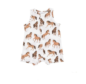 Horses Sleeveless Shortie Romper