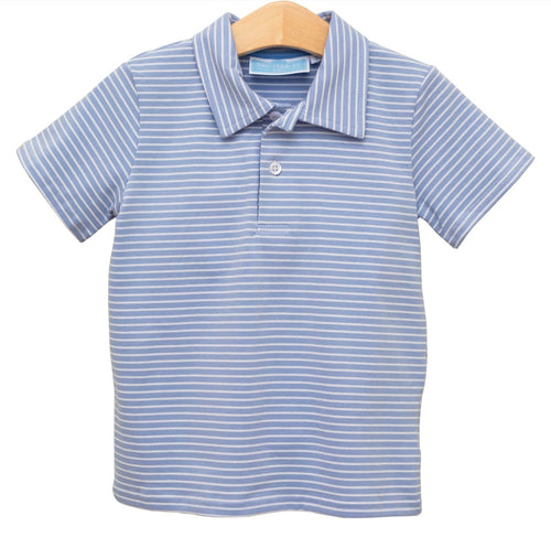 Henry Polo Cadet Light Blue Striped Polo