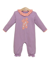 Load image into Gallery viewer, Ballet Slipper Appliqué Romper