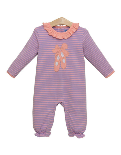 Ballet Slipper Appliqué Romper