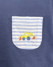 Load image into Gallery viewer, Long Sleeve Steel Blue Shirt-Small Pocket Construction Embroidery