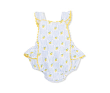 Load image into Gallery viewer, Angel Dear Lovely Lemons Ric Rac Ruffle Sunsuit Bubble
