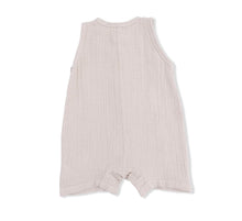 Load image into Gallery viewer, Angel Dear Solid Muslin French Oak-Sleeveless Shortie Romper