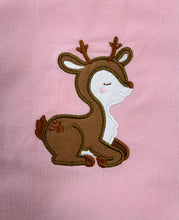 Load image into Gallery viewer, Light Pink Corduroy Jumper Dress-Deer Appliqué