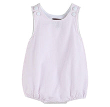 Load image into Gallery viewer, Classic Pink Seersucker Bubble Romper