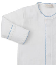 Load image into Gallery viewer, Premier Noah’s Ark Hand Embroidery Footie-Blue Pointelle