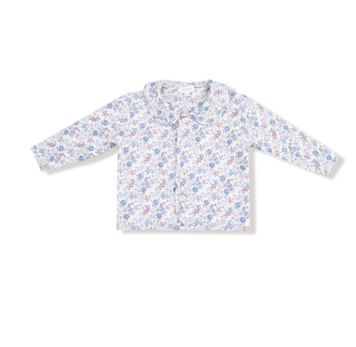 Country Floral Quilted Jack with Peter Pan Collar
