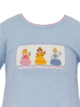 Load image into Gallery viewer, Anavini Girls Blue Knit Smocked Princesses Tunic with Pink Leggings