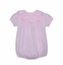 Load image into Gallery viewer, Pink Anna Mae Bubble-Pink Piping with Flower Embroidery