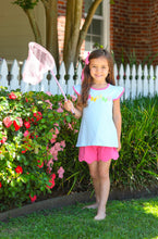 Load image into Gallery viewer, Blue &amp; Pink Butterfly with Scalloped Shorts Set