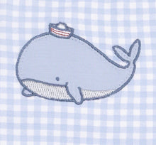 Load image into Gallery viewer, Angel Dear Bubbly Sailor Whales Gingham Blue-Sleeveless Jon Jon