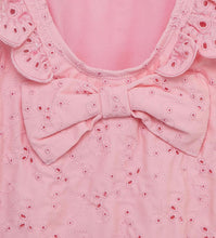 Load image into Gallery viewer, Little Me Pink Eyelet One Piece Swimsuit