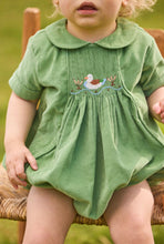 Load image into Gallery viewer, Green Check Smocked Bubble-Mallard