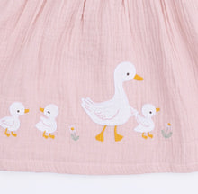 Load image into Gallery viewer, Angel Dear Lotus Flower Ducklings Pink Ruffle Sleeve Dress &amp; Bloomer Set